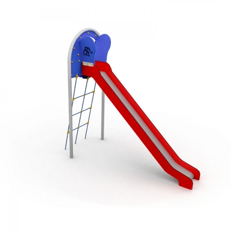 Kinderrutsche mit Seilaufstieg